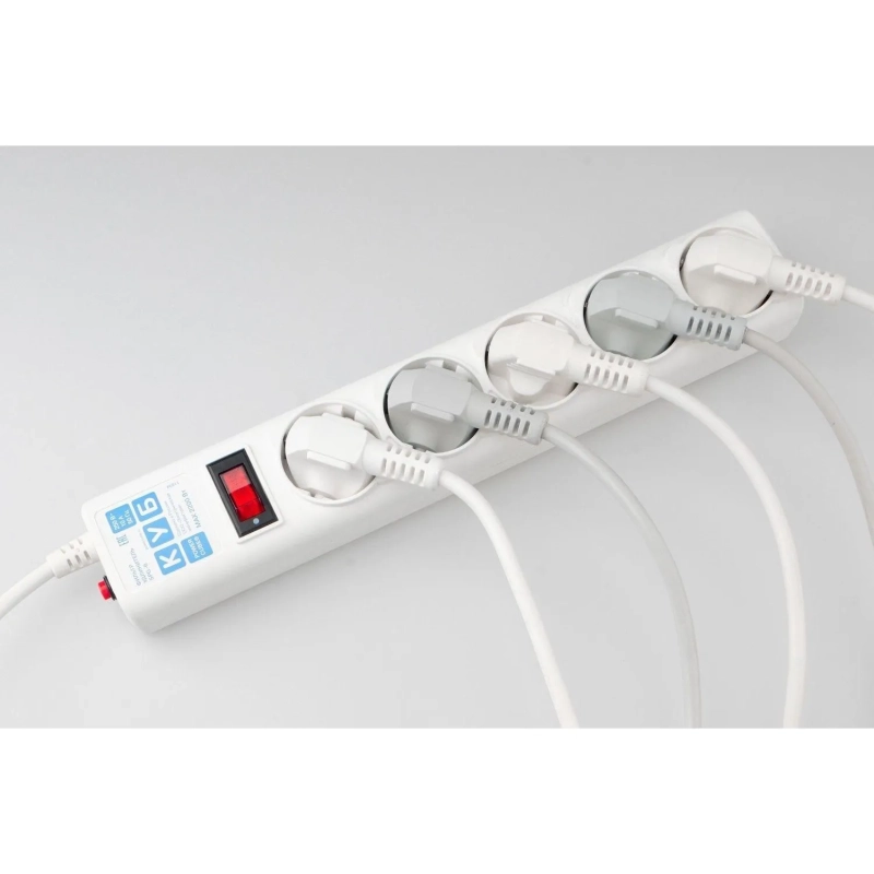 Сетевой фильтр Power Cube B 3.0 м 5 роз (белый) 10А/2,2кВт (SPG-B-10-WHITE)