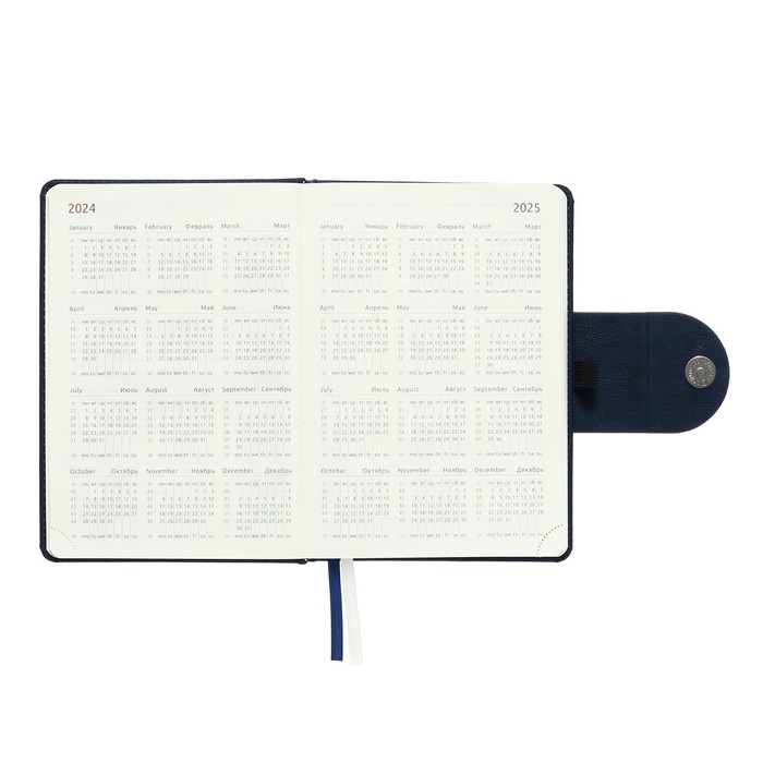 Ежедневник датированный 2024 A5 176 листов, deVENTE.Norwich, твёрдая обложка с поролоном из искусственной кожи, ляссе, кремовый блок 70 г/м2, синий Ежедневник датированный 2024 A5 176 листов, deVENTE.Norwich, твёрдая обложка с поролоном из искусственной кожи, ляссе, кремовый блок 70 г/м2, синий