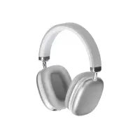 Наушники беспроводные, полноразмерные, RX-8, Bluetooth 5.3, с шумоподавлением, с микрофоном, AUX, 400 мАч, серебристые