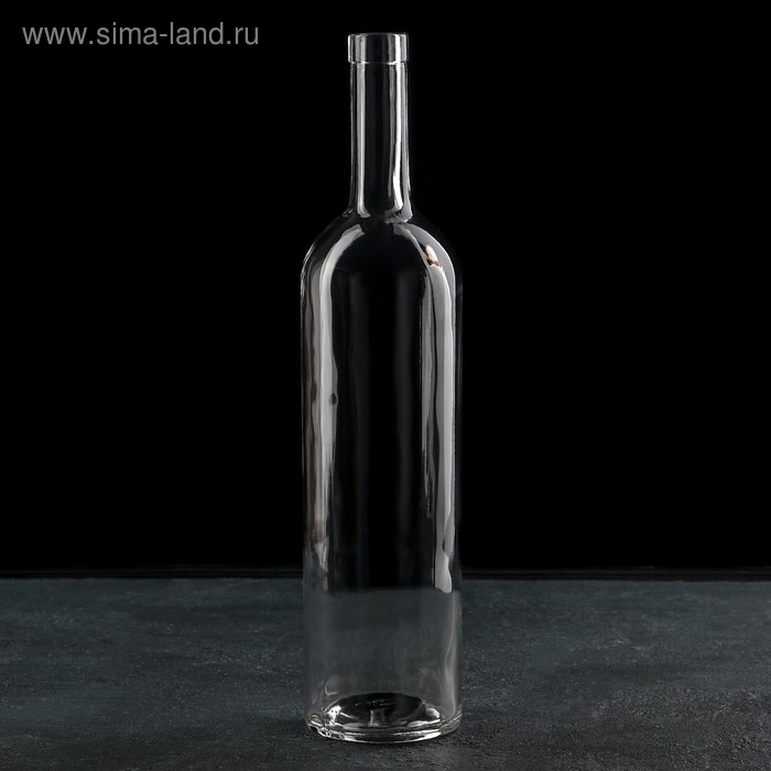 Бутылка стеклянная «Оригинальная», 1 л, h=35 см, цвет прозрачный Бутылка стеклянная «Оригинальная», 1 л, h=35 см, цвет прозрачный
