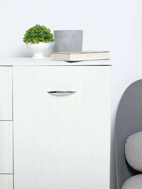 Ручка-скоба мебельная ТУНДРА LIGHT РС003AL, м/о 96 мм, цвет хром