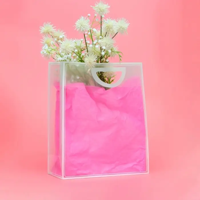 Пакет ПП с вырубной ручкой, прозрачный, 36&times;30&times;13 см, белый