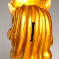 Копилка "Лошадь в кокошнике" 23х17,5х10 см, белый с золотом