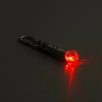 Фонарик - лазер брелок для ключей на карабине &laquo;Шар&raquo;, МИКС
