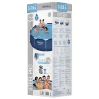 Бассейн каркасный Steel Pro, 305&times;76 см, фильтр-насос, круглый, 56679 Bestway