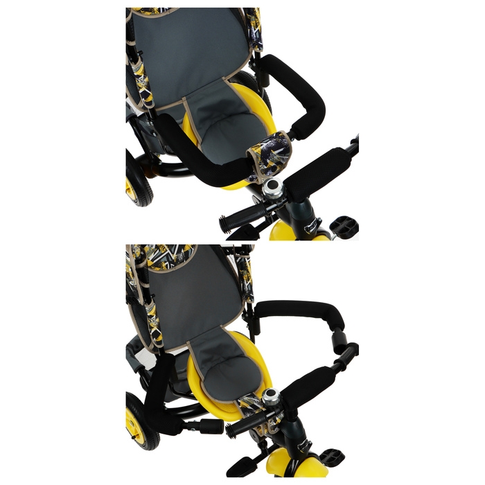 Велосипед трёхколёсный Vivat 1, принт абстракция чёрный/жёлтый Велосипед трёхколёсный Vivat 1, принт абстракция чёрный/жёлтый