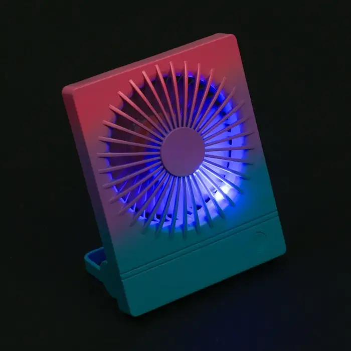 Вентилятор настольный YS2202B, портативный, осевой, 500 мАч, 3 режима, розово-сиреневый