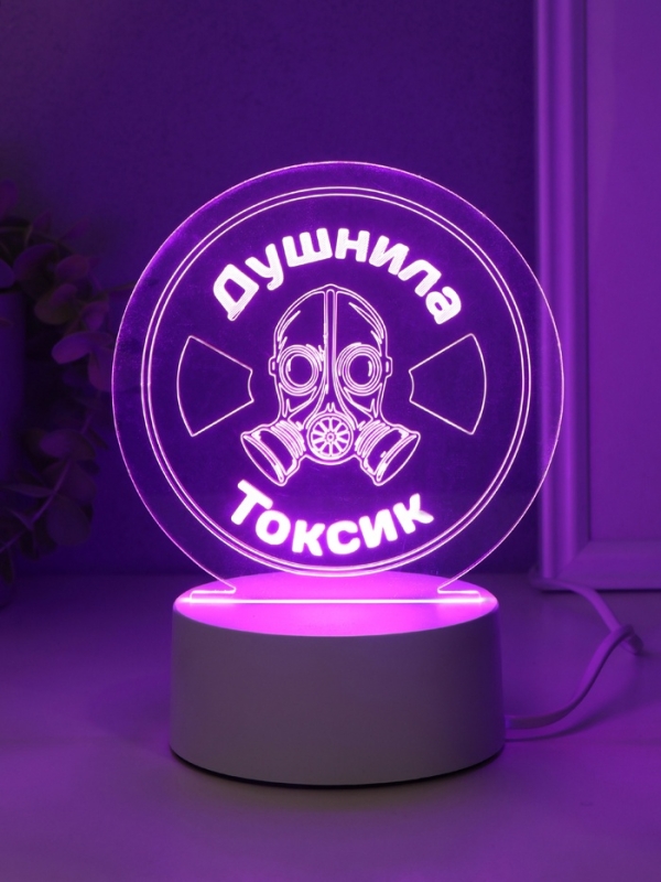 Светильник Светильник "Душнила. Токсик" LED RGB от сети RISALUX 9,5х14х15 см