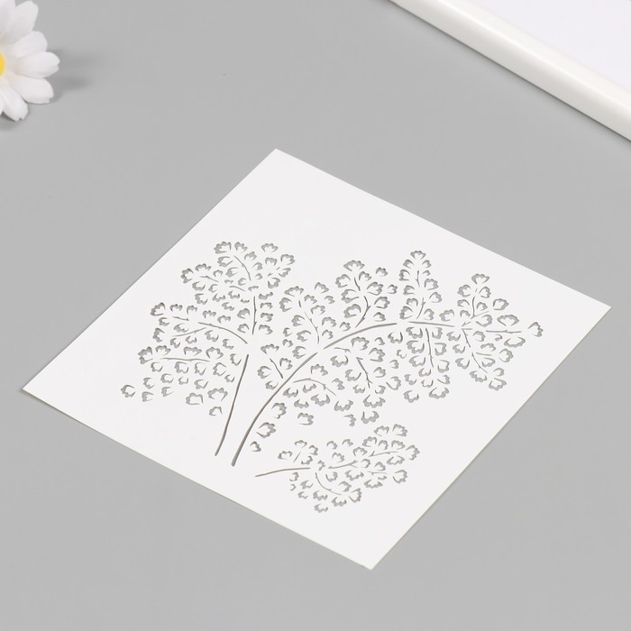 Трафарет пластиковый Трафарет пластиковый "Ветки" 15х15 см