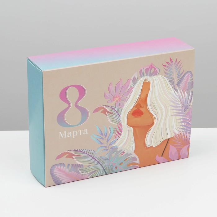 Коробка кондитерская, упаковка, «8 марта», 20 х 15 х 5 см Коробка кондитерская, упаковка, «8 марта», 20 х 15 х 5 см