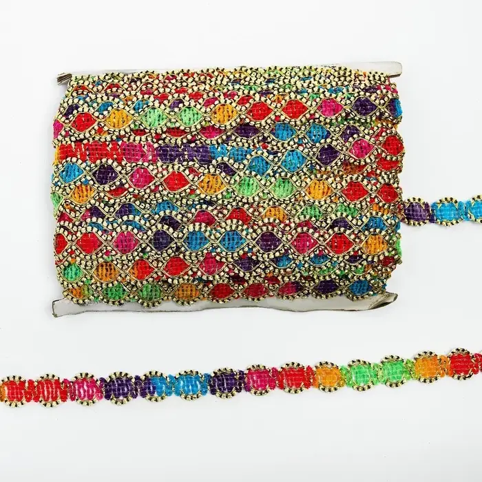 Тесьма «Многоцветная волна», ширина 2.5 см, 1 м Тесьма «Многоцветная волна», ширина 2.5 см, 1 м