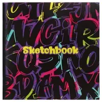 Скетчбук 165 х 165 мм, 40 листов "Граффити", обложка мелованный картон, блок 100 г/м² Скетчбук 165 х 165 мм, 40 листов "Граффити", обложка мелованный картон, блок 100 г/м²