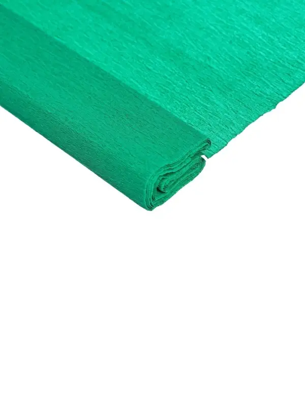 Бумага крепированная 50 х 200 см, в рулоне, 32 г/м2, зелёная
