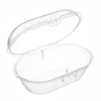 Соски-пустышки, от 6 мес., латекс, классические, в контейнере, набор из 2 шт., серый/серо-синий, M&B