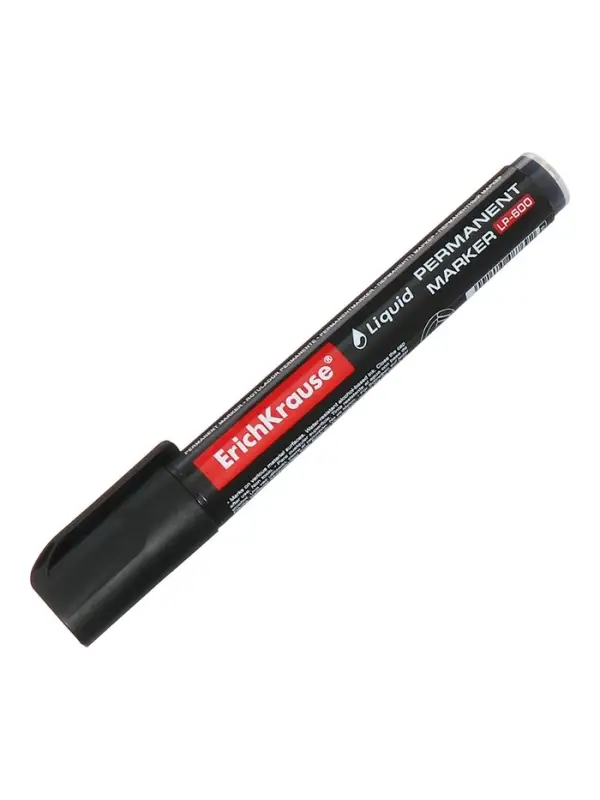Маркер перманентный ErichKrause. Tank LP-600, чёрный, узел 2.5 мм, жидкий