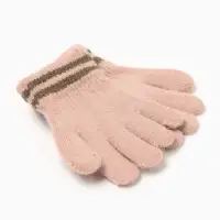 Перчатки детские MINAKU, цвет пыльно-розовый, 13 см