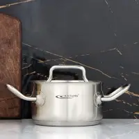 Кастрюля Катунь &laquo;Общепит&raquo;, 1 л, d=14 см, с крышкой, капсульное дно, индукция, нержавеющая сталь, хромированная