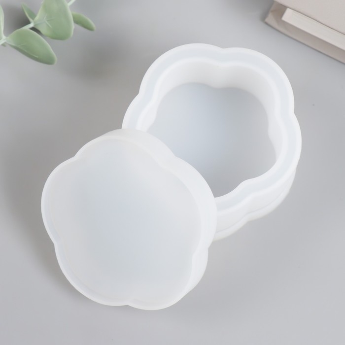 Молд силикон Молд силикон "Шкатулка волнистая" с крышкой 8х7,4х3,8 см