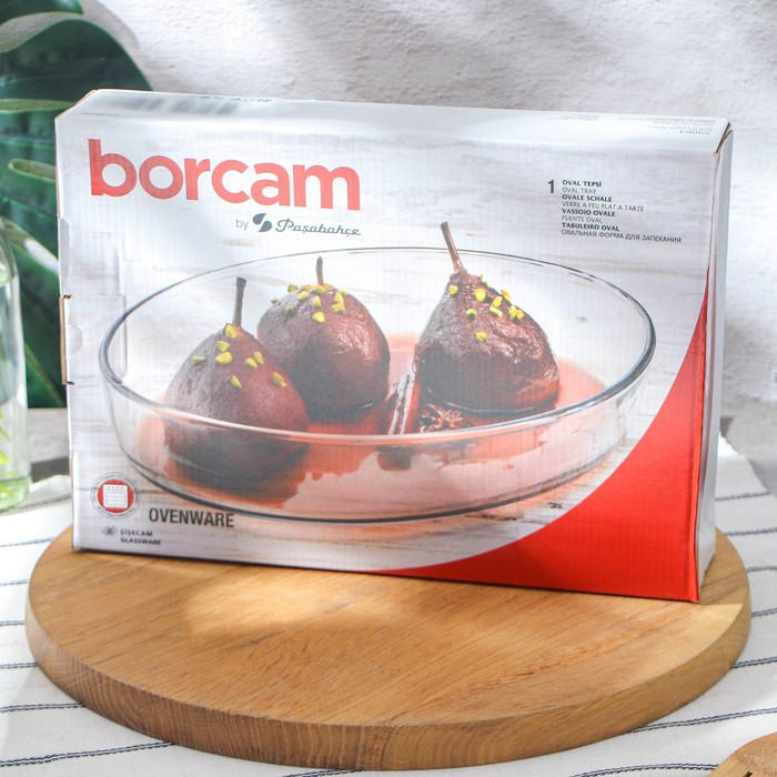 Форма для запекания и выпечки из жаропрочного стекла Borcam, 2 л, без крышки Форма для запекания и выпечки из жаропрочного стекла Borcam, 2 л, без крышки