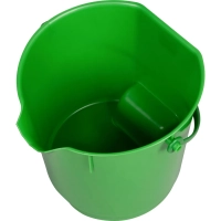 Ведро FBK 9л противоударное с армир пластик ручкой зеленое 80102-5