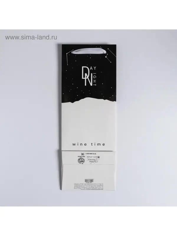 Пакет подарочный ламинированный под бутылку, упаковка, &laquo;Wine time&raquo;, 13 x 36 x 10 см