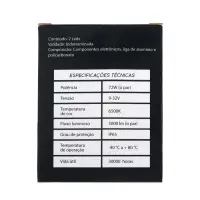 Автолампа светодиодная Н11, 72 Вт, 5000 Лм, 6500 К, IP65, набор 2 шт.