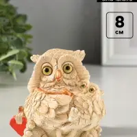 Фигурка гипс &laquo;Сова детский врач&raquo;, 8&times;9&times;7 см, слоновая кость