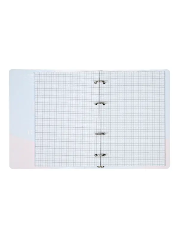 Тетрадь на кольцах A5 80л кл "Россия", пласт обл, вырубка под кольца, сменный блок офсет