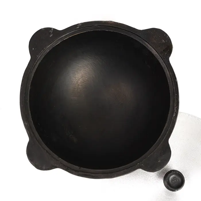 Казан, 6 л, круглое дно, алюминиевая крышка, чугун