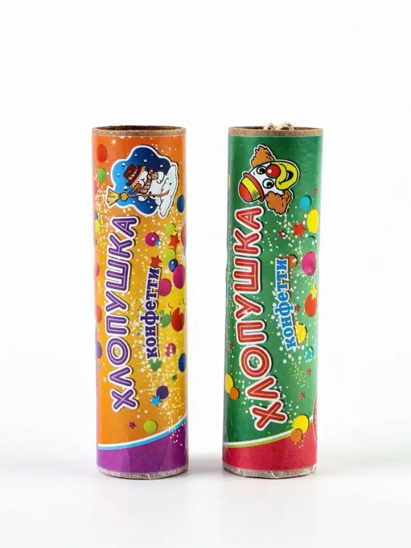 Хлопушка пневматическая, 10 см, МИКС