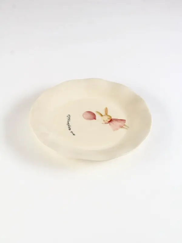 Тарелка керамическая &laquo;Зайчик&raquo;, детская, 21.5 см