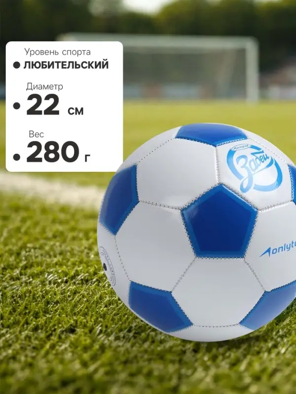 Футбольный мяч ONLYTOP &laquo;Забей&raquo;, машинная сшивка, 32 панели, р. 5, PVC