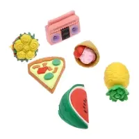 Ластики фигурные 6 штук, МИКС