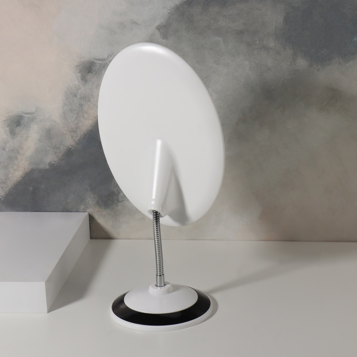 Зеркало настольное «Овал», на гибкой ножке, зеркальная поверхность 15,2 × 18,7 см, цвет МИКС