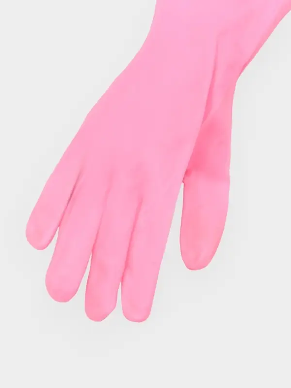 Перчатки хозяйственные с утеплителем Доляна, размер L, резиновые, розовые