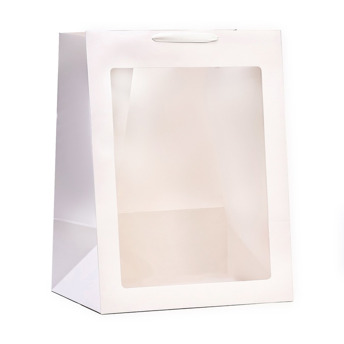 Пакет подарочный с окном, белый, 60 х 45 х 35 см Пакет подарочный с окном, белый, 60 х 45 х 35 см