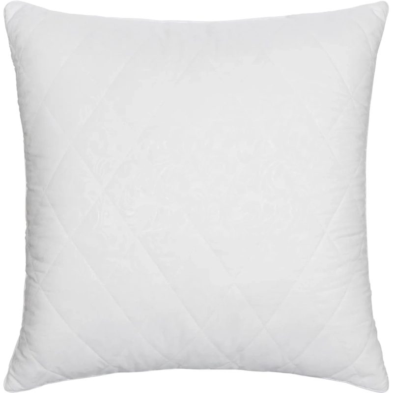 Подушка Luscan 70х70 см стеганная микрофибра/лебяжий пух, с цветным кантом