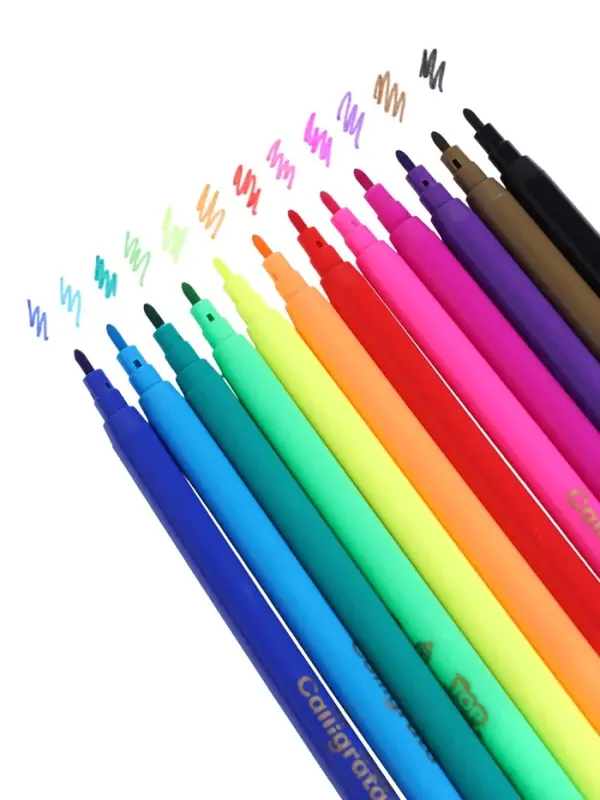 Фломастеры 12 цветов TOP Calligrata, в блистере