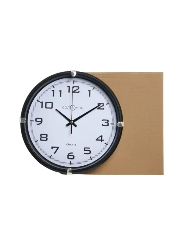 Часы настенные &laquo;Модерн&raquo;, плавный ход, d=24.5 см, чёрные