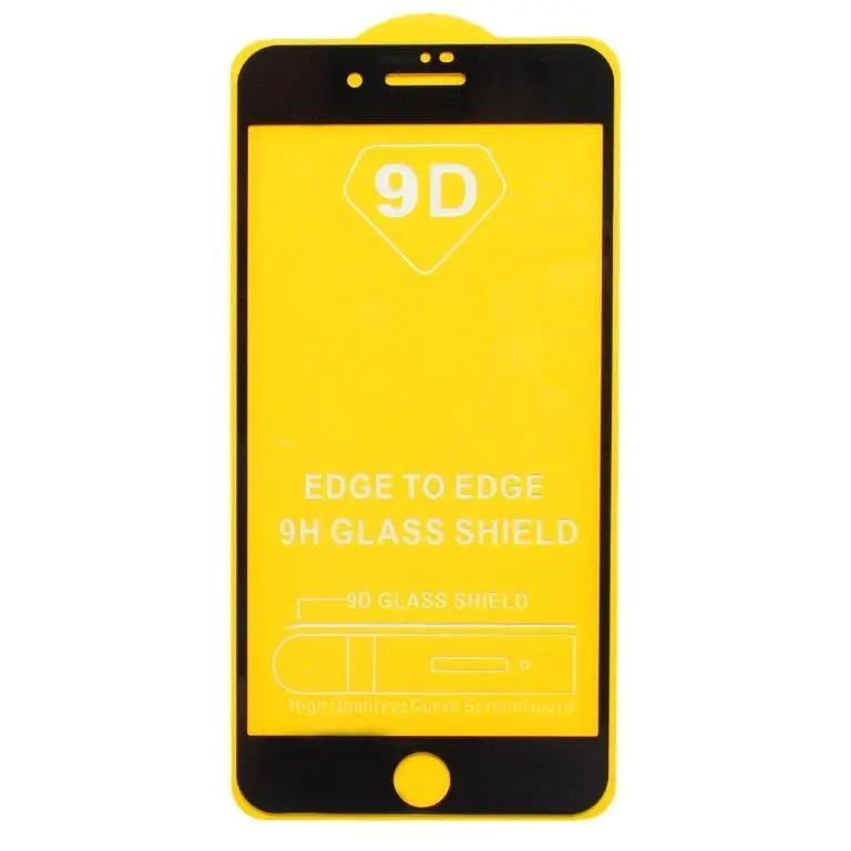 Защитное стекло для iPhone 7/8 Plus Full Glue с рамкой 2.5D черное (25 шт./уп.)
