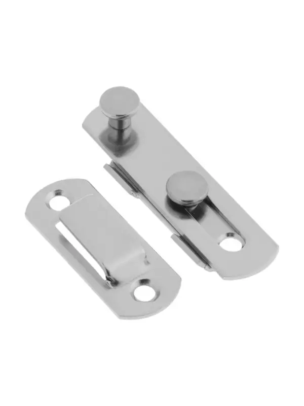 Шпингалет накладной ТУНДРА, прямой, 70 мм, цвет хром