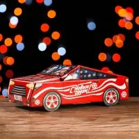Подарочная новогодняя коробка &laquo;Автогонки&raquo;, фигурная, 11&times;31.5&times;13 см