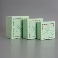 Наборок коробок 3 в 1 прямоугольные 19*19*9.8 17*17*8.0 15*15*6.5 см