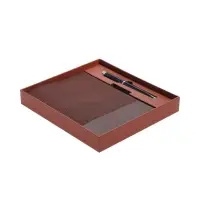 Ежедневник недатированный формат А5, 80л, линия, с ручкой, подар коробка, Коричневый