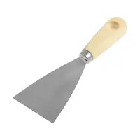Шпатель малярный ТУНДРА, металлический, деревянная рукоятка, 60 мм