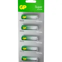 Батарейка алкалиновая GP Super, AA, LR6-5BL, 1.5 В, технология G-Tech, блистер, 5 шт.