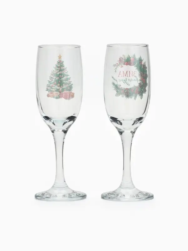 Бокалы для шампанского новогодние &laquo;Новый год&raquo;, 2 шт. по 170 мл