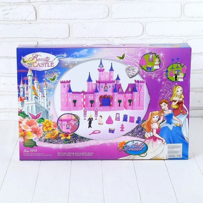 Кукольный замок с фигурками и аксессуарами, свет, звук Кукольный замок с фигурками и аксессуарами, свет, звук