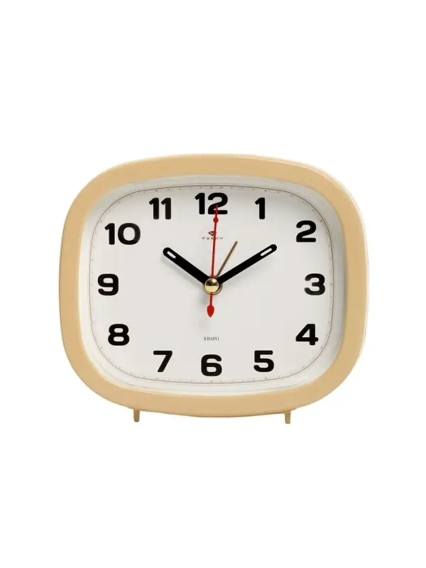 Будильник-часы настольные &laquo;Классика&raquo;, дискретный ход, 12.5&times;10.5 см, от батарейки АА