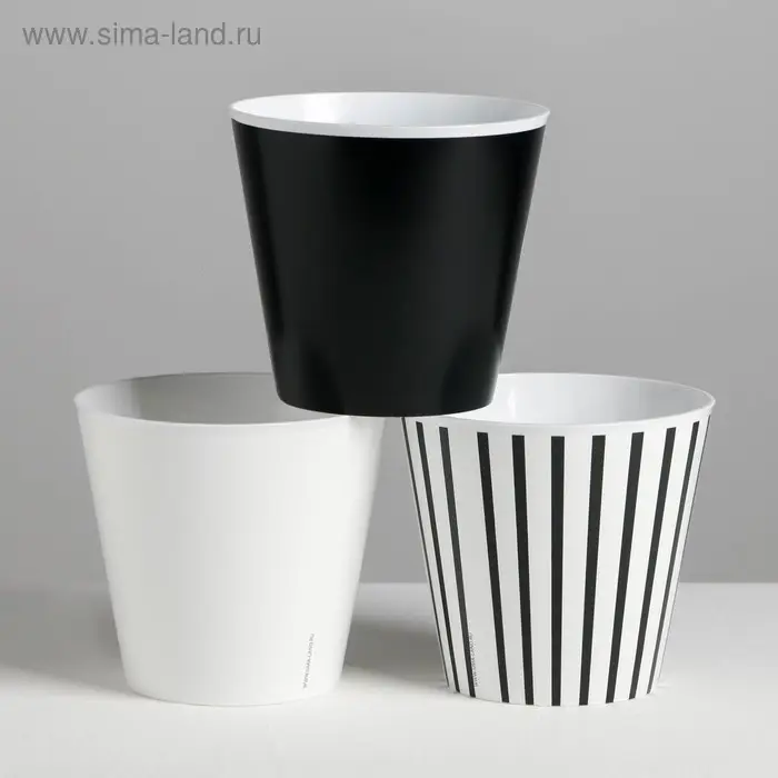 Набор кашпо для цветов 3 в 1 «Beautiful», тиснение, 0,8 л, 11 х 12 см Набор кашпо для цветов 3 в 1 «Beautiful», тиснение, 0,8 л, 11 х 12 см